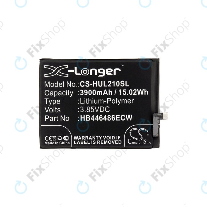 Batteria per Huawei P Smart Pro 2019, HB446486ECW, Li-Pol, 3.85V, 3900mAh, HQ