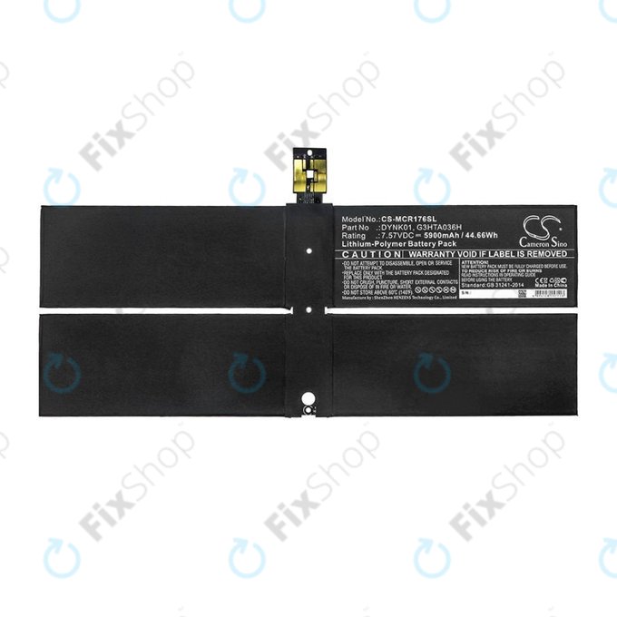 Batteria per Microsoft Surface 1769, Microsoft Surface 1782, DYNK01, Li-Pol, 7.57V, 5900mAh, HQ