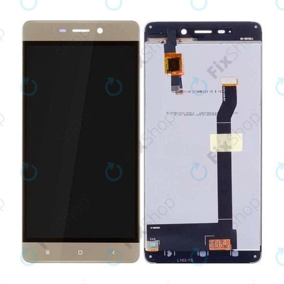 Schermo LCD per Xiaomi Redmi 4, Gold, Vetro touch senza cornice