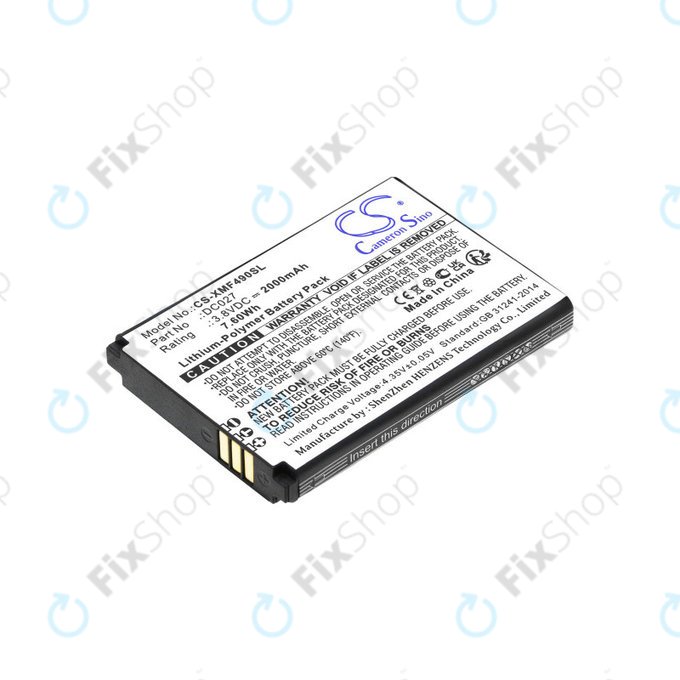 Batteria per Xiaomi F490 4g, DC027, Li-Pol, 2000mAh, 3.8V, HQ
