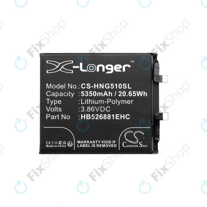Batteria per Honor Magic 5 Pro, HB526881EHC, Li-Pol, 3.86V, 5350mAh, HQ