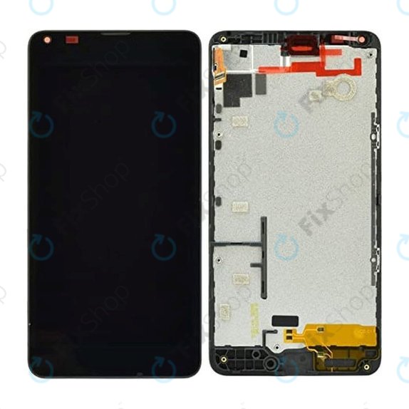 Schermo per Microsoft Lumia 640, Black, Vetro touch con cornice