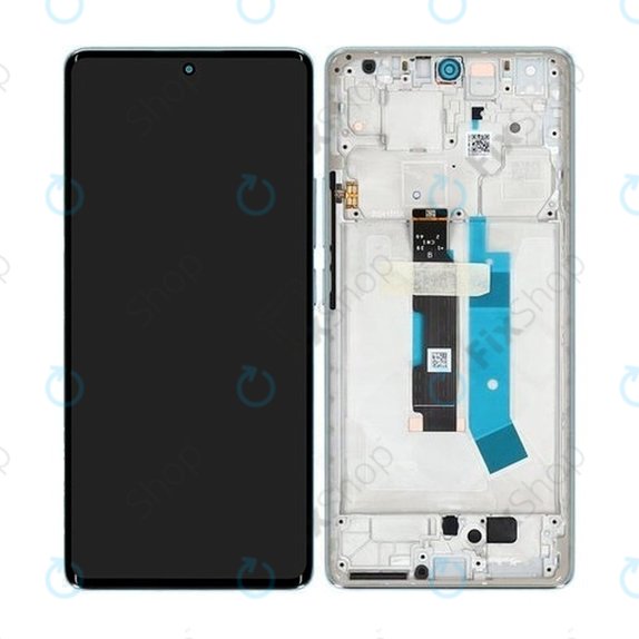 Schermo OLED per Xiaomi Redmi Note 14 Pro 4G 24116RACCG, Ocean Blue, Vetro touch con cornice