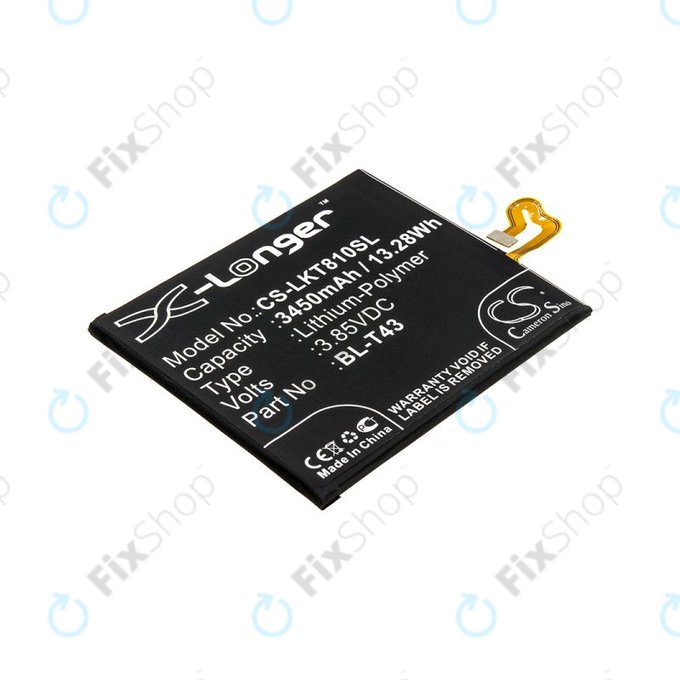Batteria per LG G8S ThinQ, ThinQ Global, BL-T43, Li-Pol, 3.85V, 3450mAh, HQ