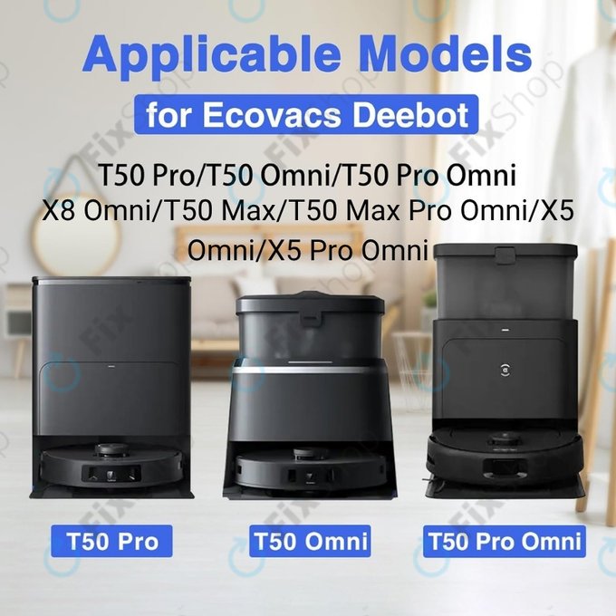 Spazzola laterale, 2 pz. per Ecovacs Deebot T50 Omni, T50 Pro Omni, X8 Omni, T50 Max, T50 Max Pro Omni, X5 Omni, X5 Pro Omni