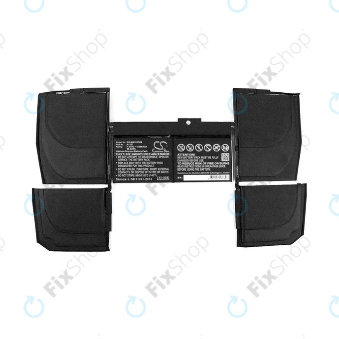 Batteria A1527, A1705 per MacBook 12" A1534 (Early 2015 - Mid 2017), 5200mAh, HQ