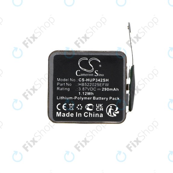 Batteria per Huawei Watch GT3 42mm, Watch GT3 Pro 42mm HB522025EFW, Li-Pol, 290mAh, 3.87V, HQ