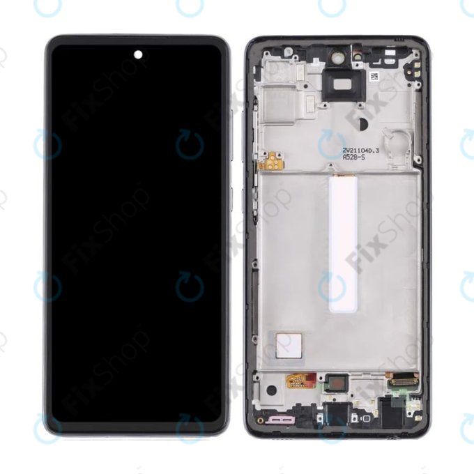 Schermo OLED per Samsung A52 5G A526B, A52s 5G A528B, Awesome Black, Vetro touch con cornice