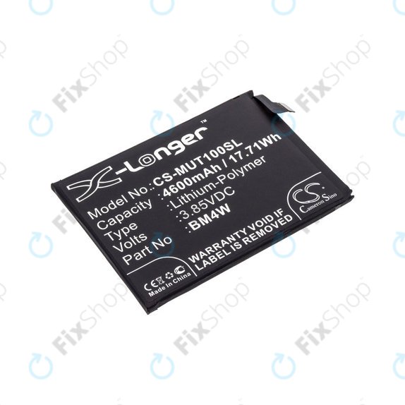 Batteria per Xiaomi Mi 10T Lite 5G, 4600mAh, Li-Pol, 3.85 V, BM4W, HQ