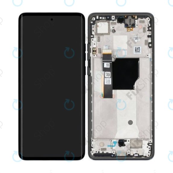 Schermo per Motorola Edge 40 Neo XT2307, Black Beauty, Vetro touch con cornice, 5D68C23158, Genuine Service Pack