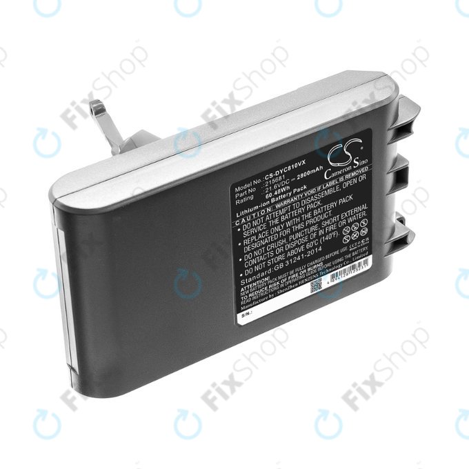Batteria per Dyson V8, 215681, PM8-US-HFB1497A, Li-Ion, 2800mAh, 21.6V, HQ