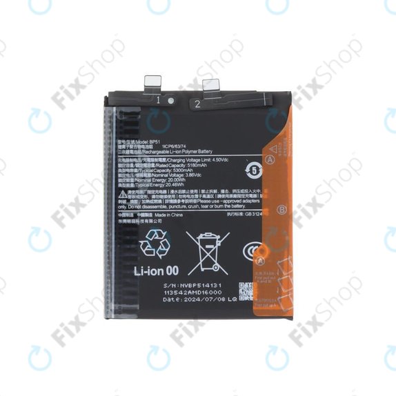 Batteria per Xiaomi 14 Ultra, BP51, 5000mAh