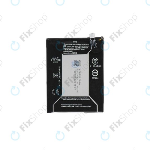 Batteria per Google Pixel 3a, G020E-B, 3000mAh