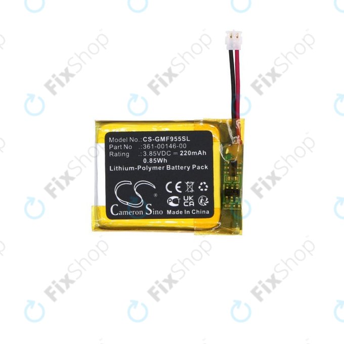 Batteria per Garmin Forerunner 955 Solar, 361-00146-00, Li-Pol, 220mAh, 3.85V, HQ