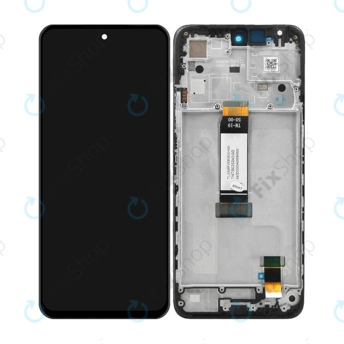 Schermo per Xiaomi Redmi 12 23053RN02A 23053RN02Y 23053RN02I, Midnight Black, Vetro touch con cornice
