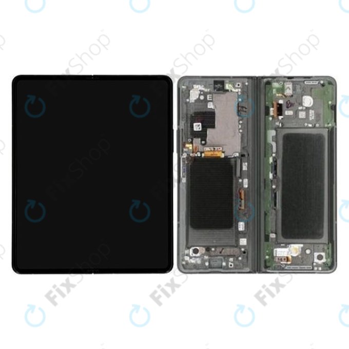 Schermo per Samsung Z Fold 3 F926B, Phantom Green, Vetro touch con cornice, GH82-26283B, Genuine Service Pack
