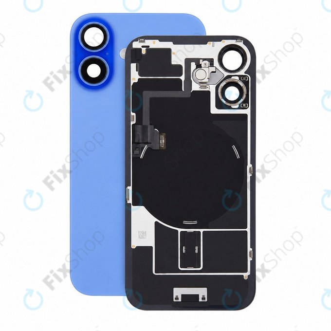 Vetro scocca posteriore per iPhone 16, Ultramarine, Pulled A