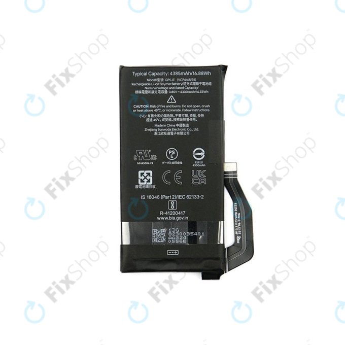 Batteria per Google Pixel 7a, GP5JE, G949-00398-00, 4385mAh, Genuine Service Pack