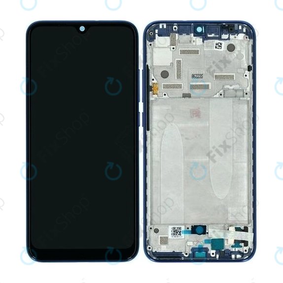 Schermo per Xiaomi Mi A3, Not just Blue, Vetro touch con cornice, 5610100380B6, Genuine Service Pack