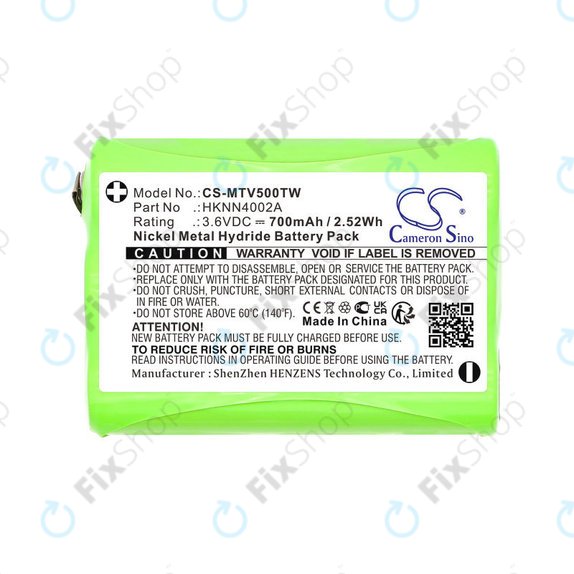 Batteria per Motorola Talkabout T280, T200, T82, T82 Extreme, HKNN4002A, Ni-MH, 700mAh, 3.6V, HQ