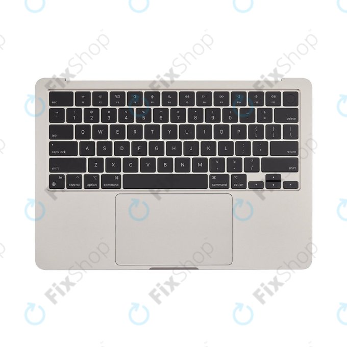 Top case con tastiera US e batteria per MacBook Air 13", A3113 (2024), Starlight, 661-40229, Genuine Apple