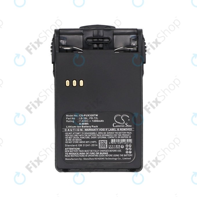 Batteria per ADI AT-46, Baojie BJUV22, Huntec HT-3688, LB-38L, Li-Ion, 1200mAh, 7.4V, HQ