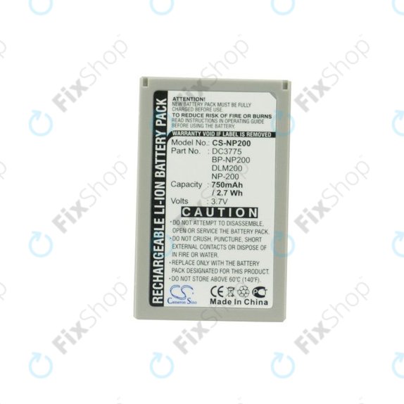 Batteria per Minolta DiMAGE X, Xi, Xt, Xt Biz, Xg, NP-200, Li-Ion, 750mAh, 3.7V, HQ