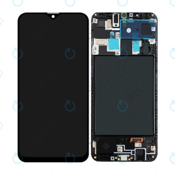 Schermo OLED per Samsung A20 A205F, Vetro touch con cornice