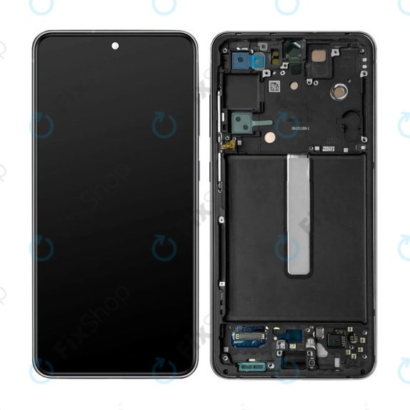 Schermo per Samsung S21 FE G990B, Black, Vetro touch con cornice