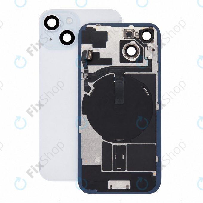 Vetro scocca posteriore per iPhone 15, Blue, Pulled A