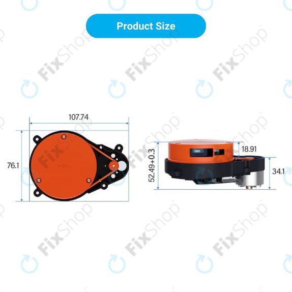 Sensore laser di distanza per Xiaomi RobGoldck S4 Max, S5, S5 Max, S6, S6 MaxV, S6 Pure, S7, Mijia 1S