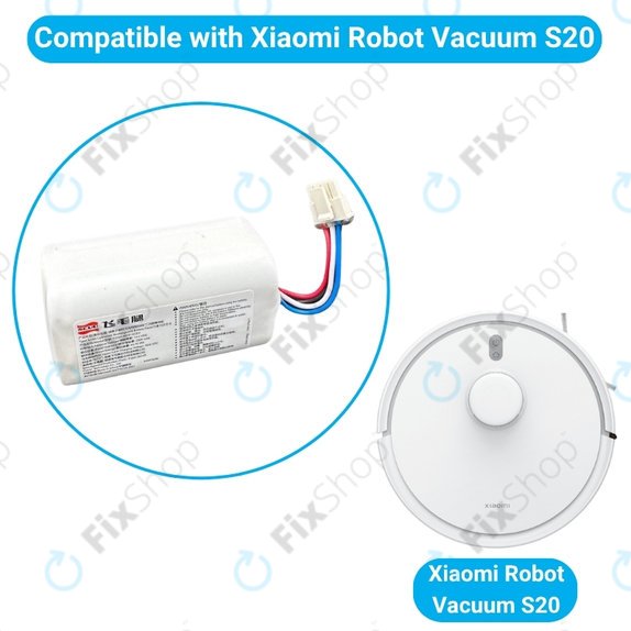 Batteria per Xiaomi Robot Vacuum S20, 4INR19 66, Li-Ion, 2900mAh, P2332-4S1P-SCEV 14.4V