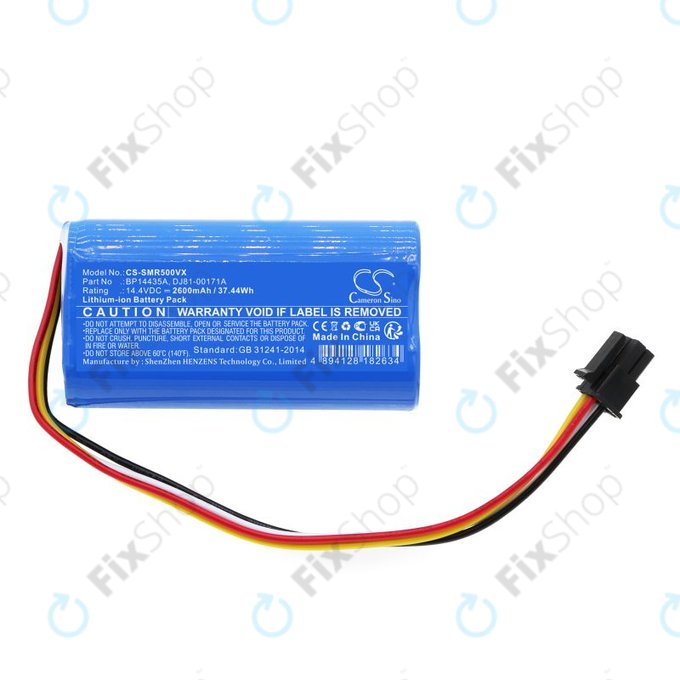 Batteria per Samsung PowerBot VR05R5050WK, Midea i5, i9 EYE, 2600mAh, Li-Ion, 14.4V, BP14435A, HQ, 2600mAh, BP14435A