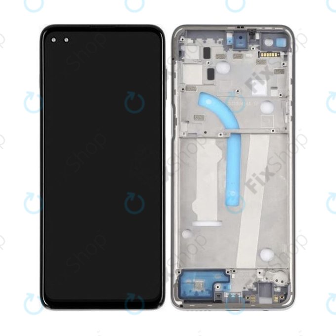 Schermo per Motorola Moto G100 XT2125, Slate Grey, Vetro touch con cornice