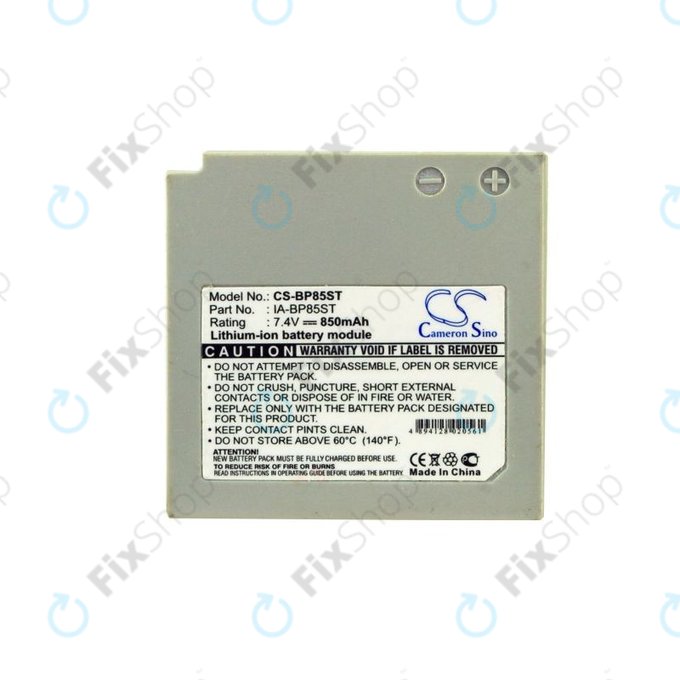 Batteria per Samsung VP-MX10, 20, IA-BP85ST, Li-Ion, 850mAh, 7.4V, HQ