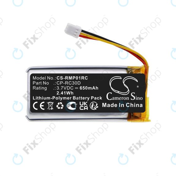Batteria per Razer Naga Pro, Basilisk Ultimate, CP-RC30D, Li-Pol, 650mAh, 3.7V, HQ