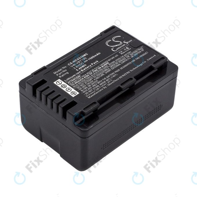 Batteria per Panasonic HC-V210, VW-VBT190, Li-Ion, 1500mAh, 3.6V, HQ