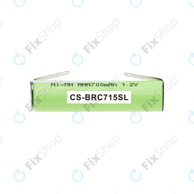 Batteria per Philips Norelco QC5055, Braun FreeControl 1715, 4HGAE-LFU, Ni-MH, 700mAh, 1.2V, HQ