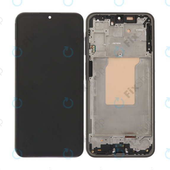 Schermo per Samsung A26 A266E, Black, Vetro touch con cornice