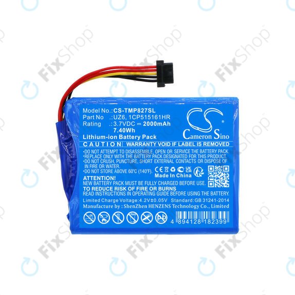 Batteria per TomTom Pro 8270, Pro 8275, UZ6, Li-Ion, 2000mAh, 3.7V, HQ