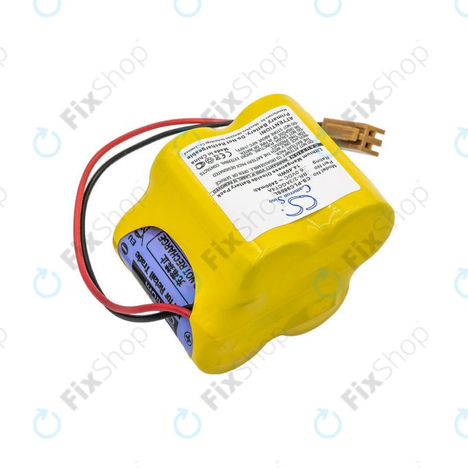 Batteria per Fanuc 18-T Series Programmable Logic, Li-MnO2, BR-2/3AGCT4A, 2400mAh, 6V, HQ