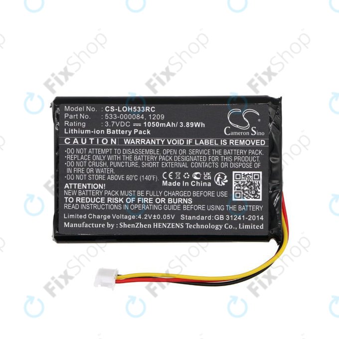Batteria per Logitech Harmony Touch, Ultimate, 533-000083, Li-Ion, 1050mAh, 3.7V, HQ