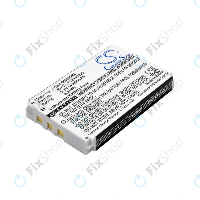 Batteria per Logitech Harmony 720, 780, 880, 890, 900, R-IG7, Li-Ion, 950mAh, 3.7V, HQ