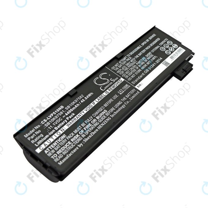 Batteria per Lenovo ThinkPad P51, T470, T570, SB10K97581, Li-Ion, 4400mAh, 11.1V, HQ