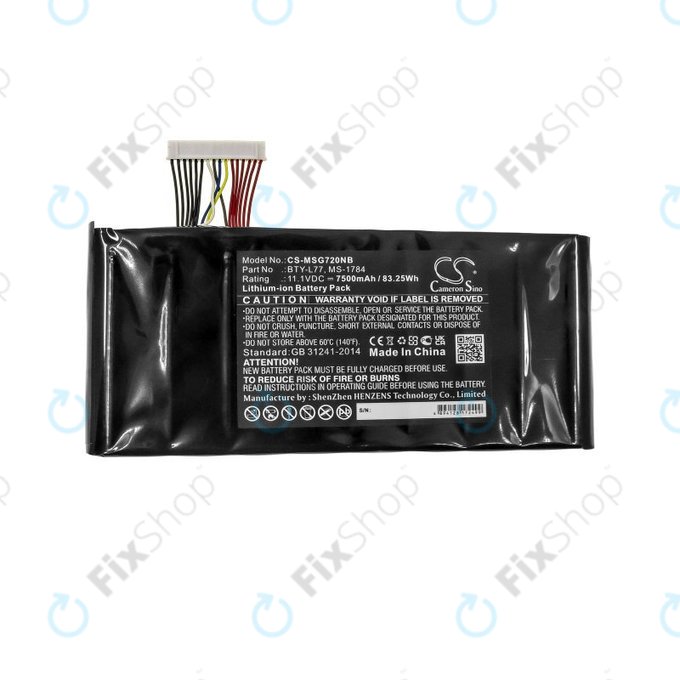 Batteria per MSI GT72, MSI WT72, BTY-L77, Li-Ion, 7500mAh, 11.1V, HQ