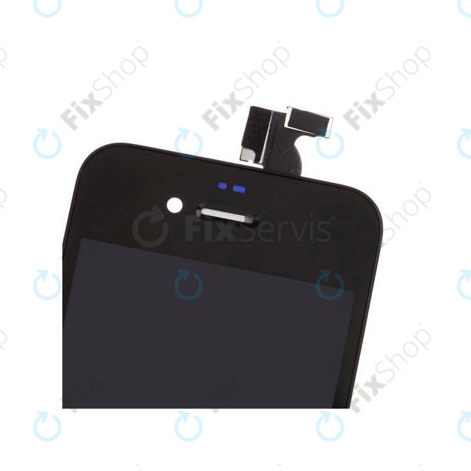 Schermo per iPhone 4S, Black, Vetro touch con cornice