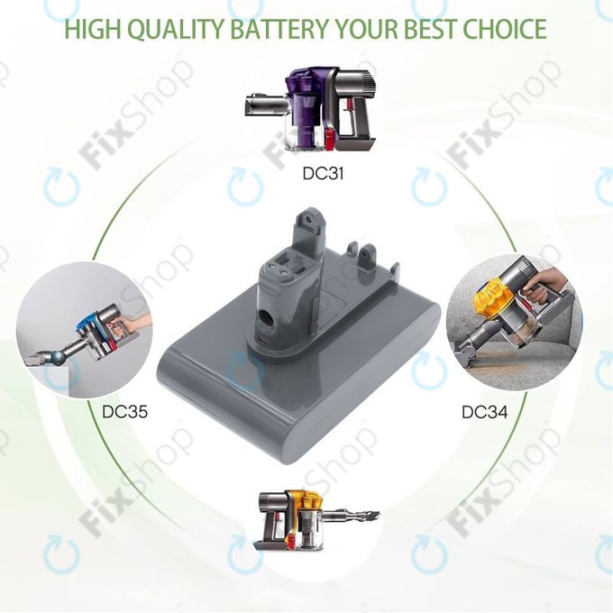 Batteria per Dyson DC31, DC34 DC35 DC44 DC56 965557-03, Li-Ion, 2500mAh, 22.8V, HQ