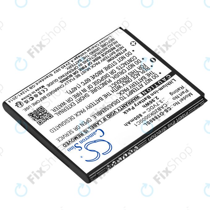 Batteria per Alcatel One Touch, BTR510AB, Li-Ion, 3.7V, 800mAh, HQ