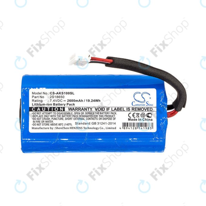 Batteria per Anker Soundcore Boost, 2S18650, Li-Ion, 2600mAh, 7.4V, HQ