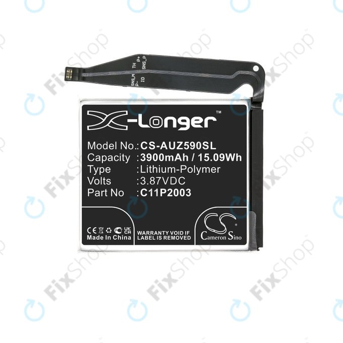 Batteria per Asus Zenfone 8 ZS590KS, 3900mAh, Li-Pol, 3.87 V, C11P2003, HQ